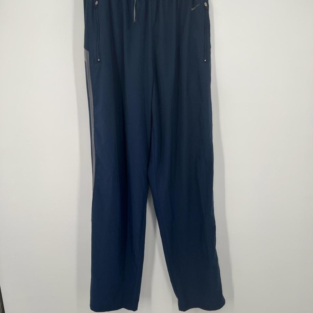 Nike Fit Dri Navy blue track pants‎ with white stripes 28x30